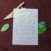 Pocket Wedding Invitation Elegant Invitation Foiling Card UV Printing 
